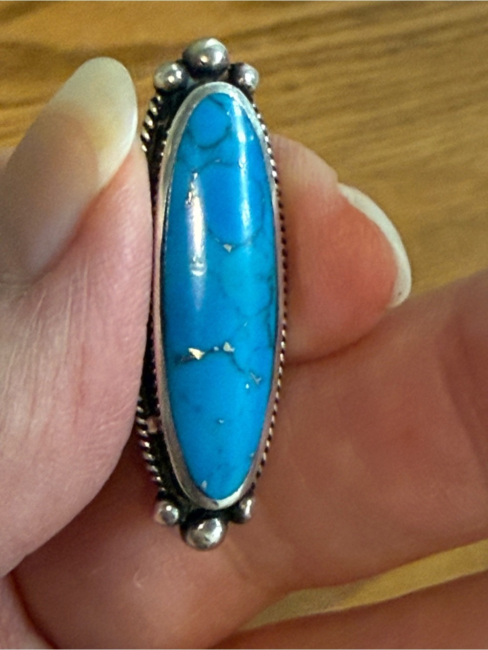 Vintage Native American Turquoise Sterling Silver 925 Pin Brooch Pin